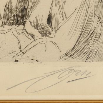 ANDERS ZORN, etching, 1897, signed.