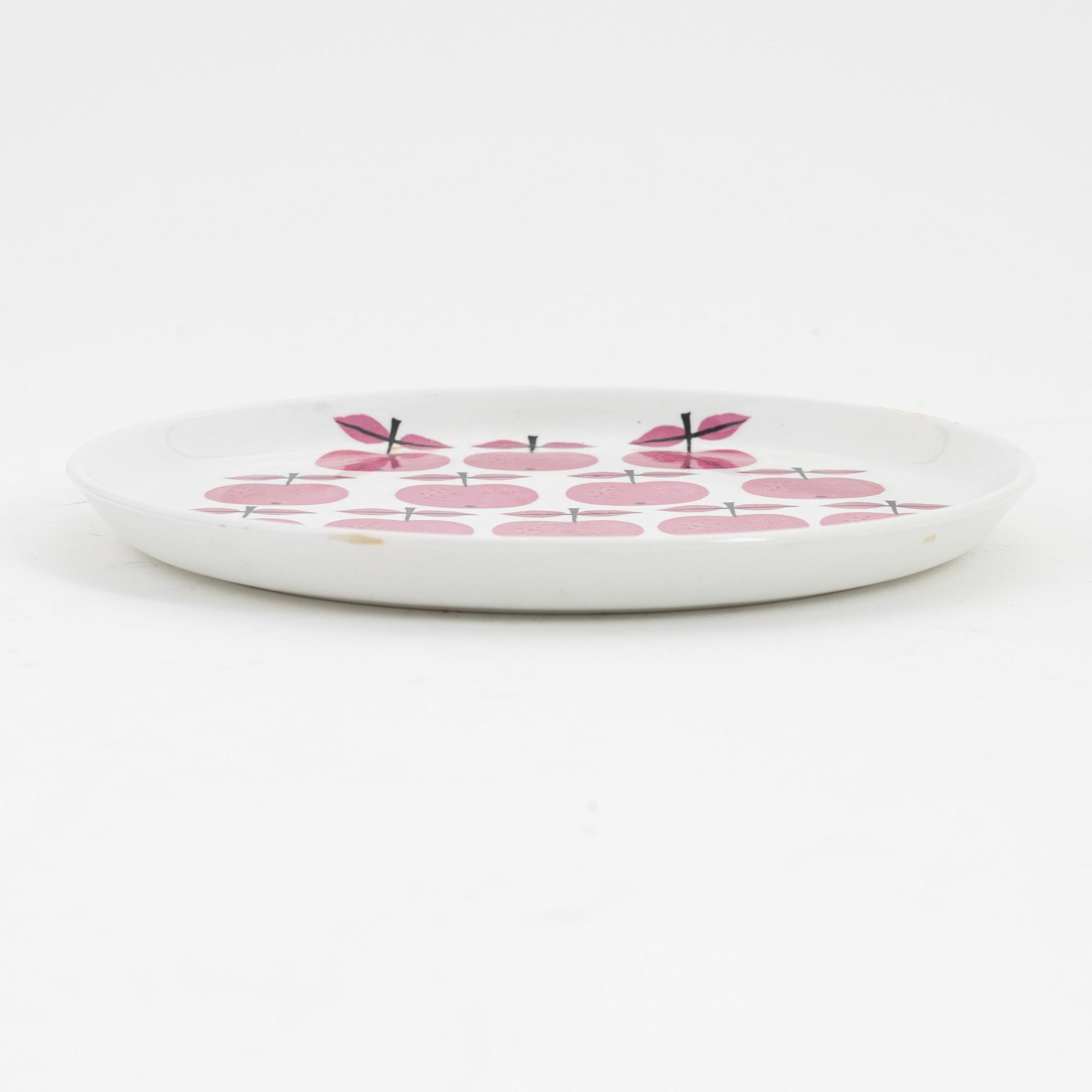Stig Lindberg, assietter, 6 st, flintgods, "Pall", Gustavsberg, 1963-1964.