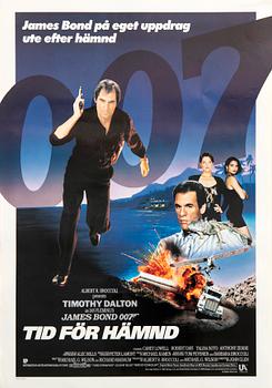Filmaffisch James Bond "Tid för hämnd  (Licence to Kill)" 1989.