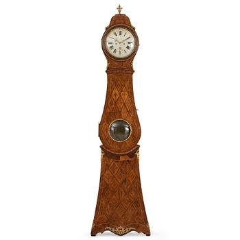 612. A Swedish Rococo 18th century longcase clock.