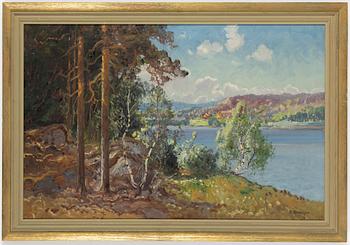 Carl Brandt, Summer Landscape with Lake.