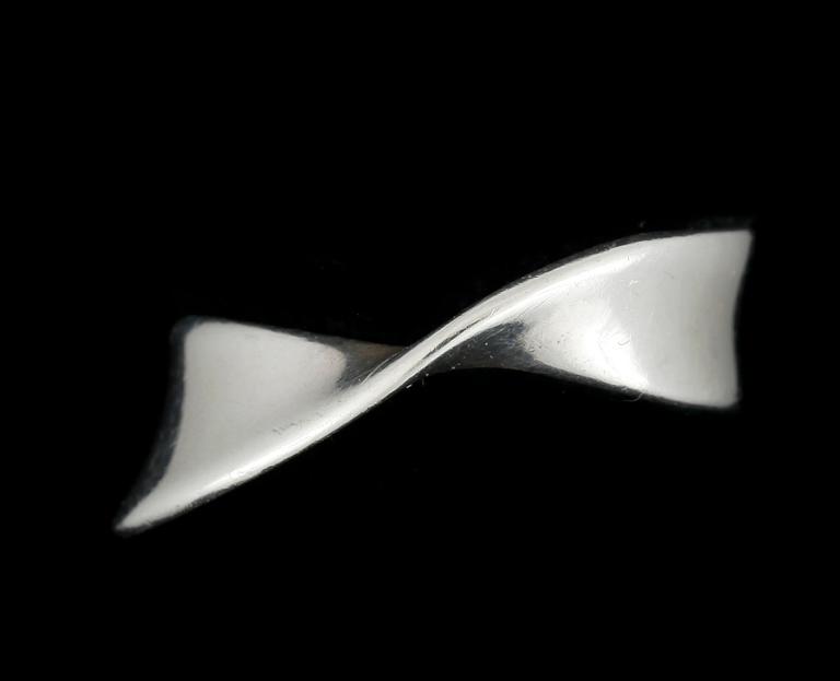 RINGAR, 2 st, ÖRCLIPS, ett par samt HÄNGE, silver, Georg Jensen, Danmark.