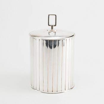 SIGVARD BERNADOTTE, burk med lock, sterling silver Georg Jensen.