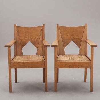 KARMSTOLAR, ett par, art deco, 1900-talets första hälft.