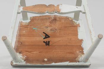 A Gunnar Asplund grey lacquered chair, Sweden ca 1912.