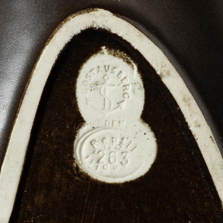 Stig Lindberg, keramik, 6 delar, "Reptil", Gustavsberg.