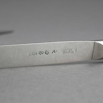 FRUKTKNIVAR, 12 st, silver, Hans Stephan Liljeblad, Nyköping 1829-1831. Tot ca 216 gram.