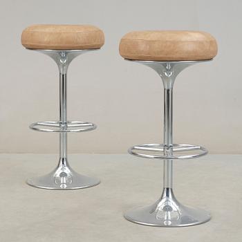 BARSTOLAR, ett par, "Saturnus", Johansson Design, Markaryd, 1970-tal.