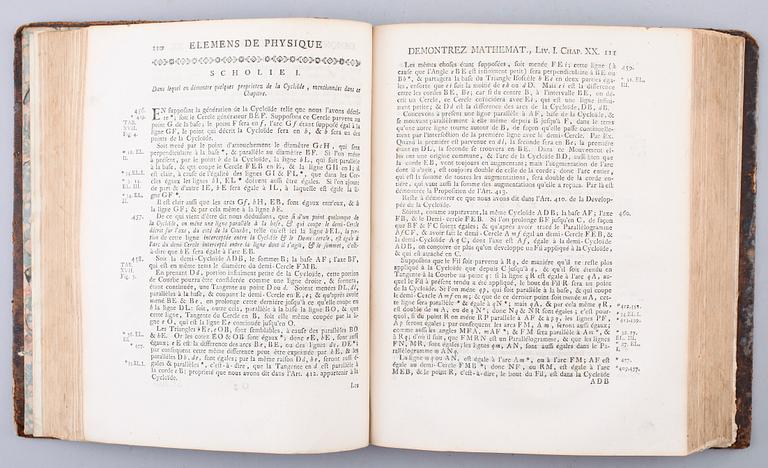 JACOBUS WILLEM GRAVESANDE, 2 vol, Elemens de Physique, Jean et Herman Verbeek, Leyden 1746.