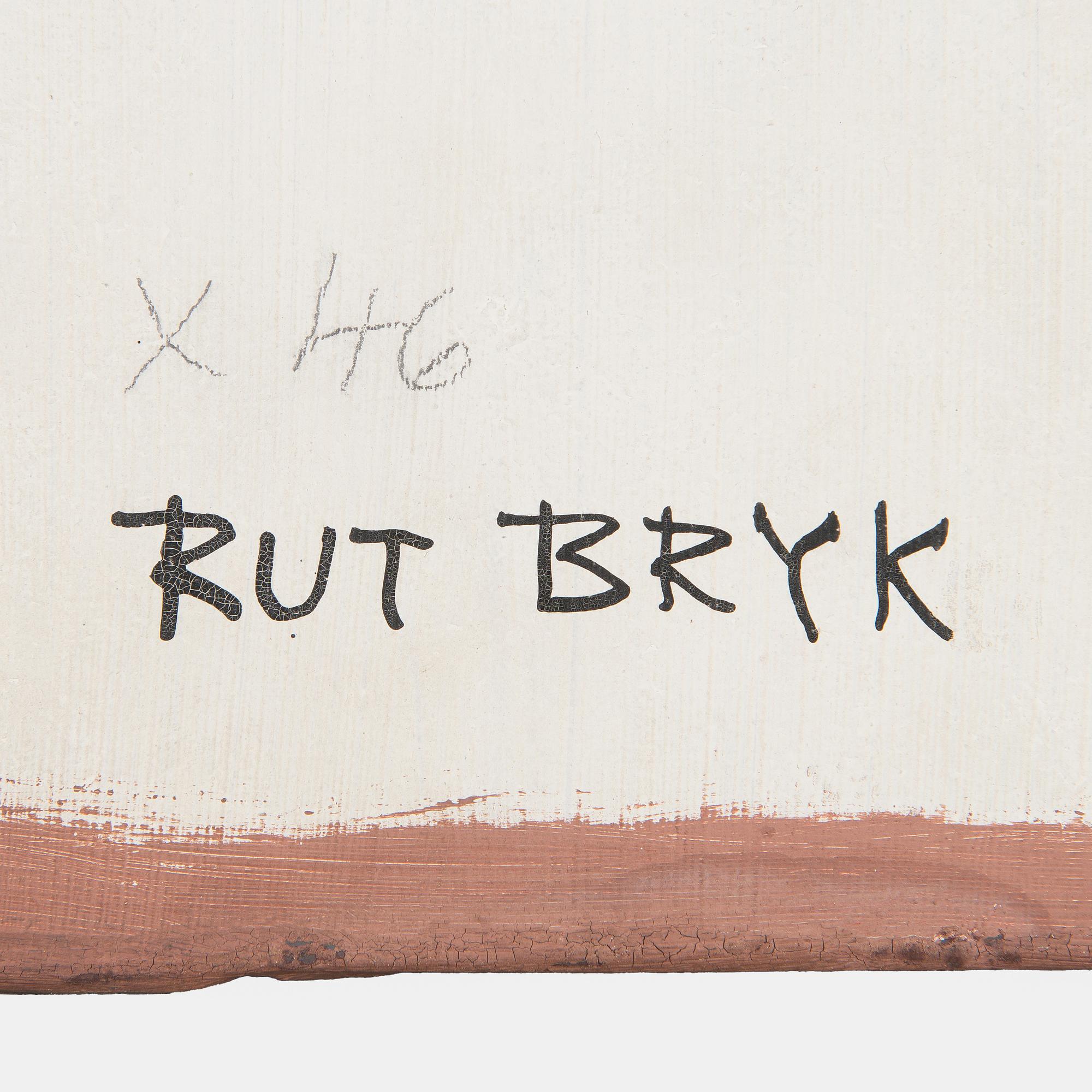 Rut Bryk, relief, signed a tergo.