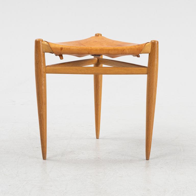 Uno & Östern Kristiansson, an oak stool, Luxus, Vittsjö, 1960's.