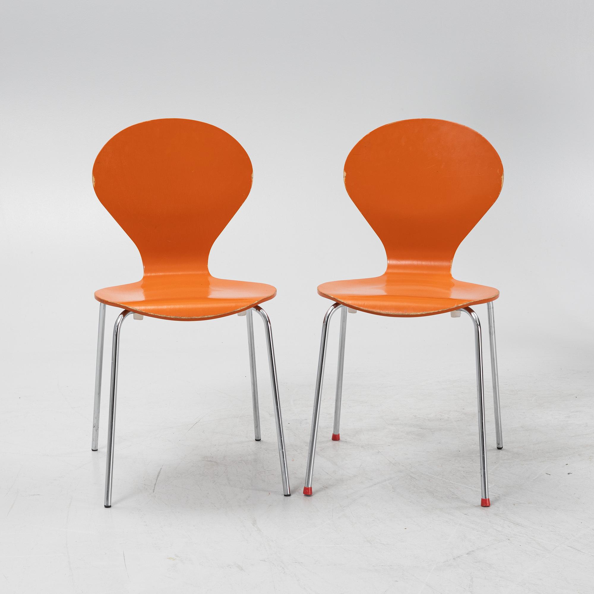 Erik Ole Jørgensen, six stackable 'Rondo' chairs, Danerka, Denmark, 21st Century.