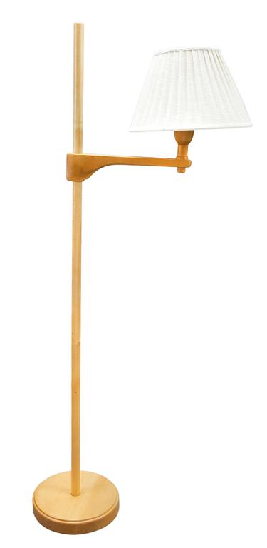 A PINE FLOOR LAMP.