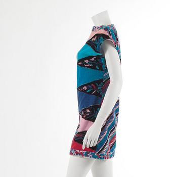 PUCCI, patterned cotton beachdress. 1970´s, size 14.