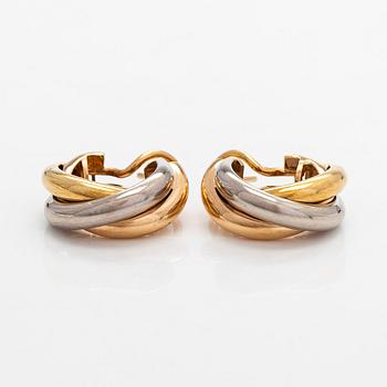 Cartier, earrings, "Trinity", 18K gold in three colours.