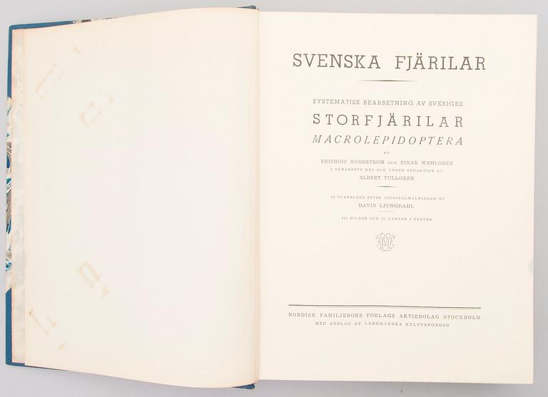Four books about butterflies in Sweden, Finland and former Soviet Union. 1900-2003.