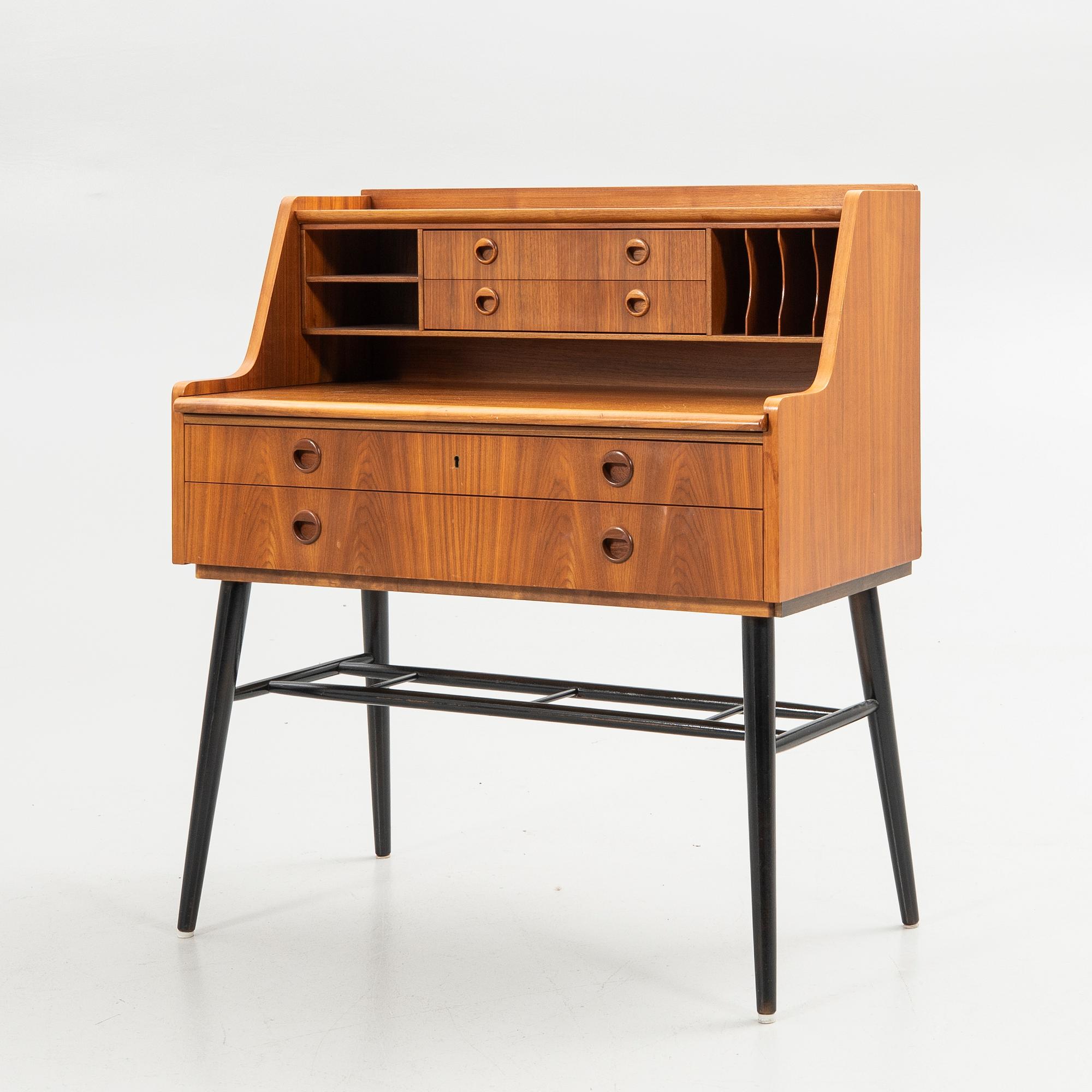 Sekretär, teak, 1960-tal.