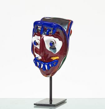 BENGT LINDSTRÖM, skulptur, "Janus", Berengo, Murano, Italien, 1980-tal, prototyp.