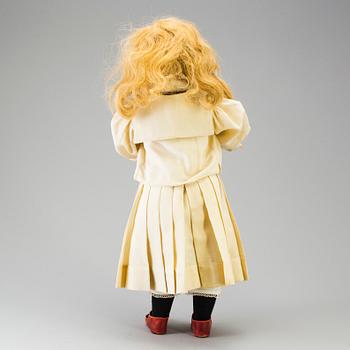 A bisque head doll by Jules Steiner, Paris, France, late 19th century.