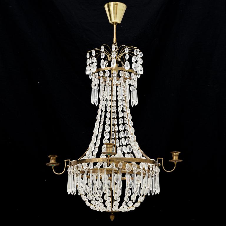 A Gustavian style chandelier, early 20th Century.