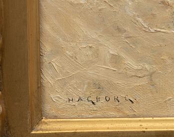 August Hagborg, Musselplockerska på strand.