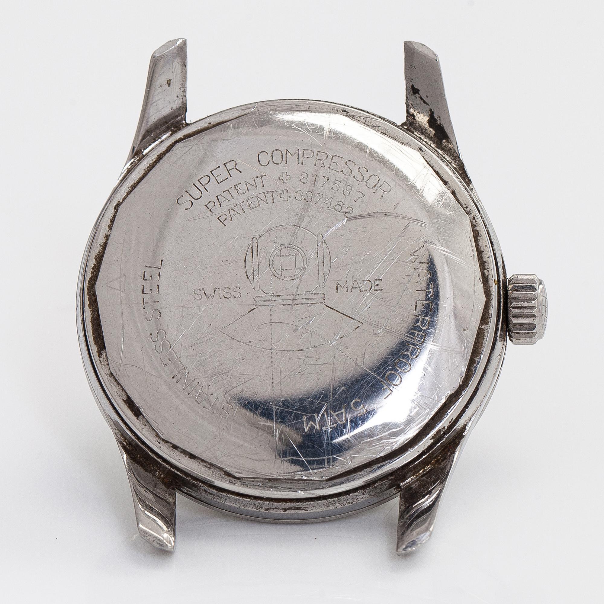 Tillander, Automatic Incabloc 25, wristwatch, 35 mm, steel, automatic.