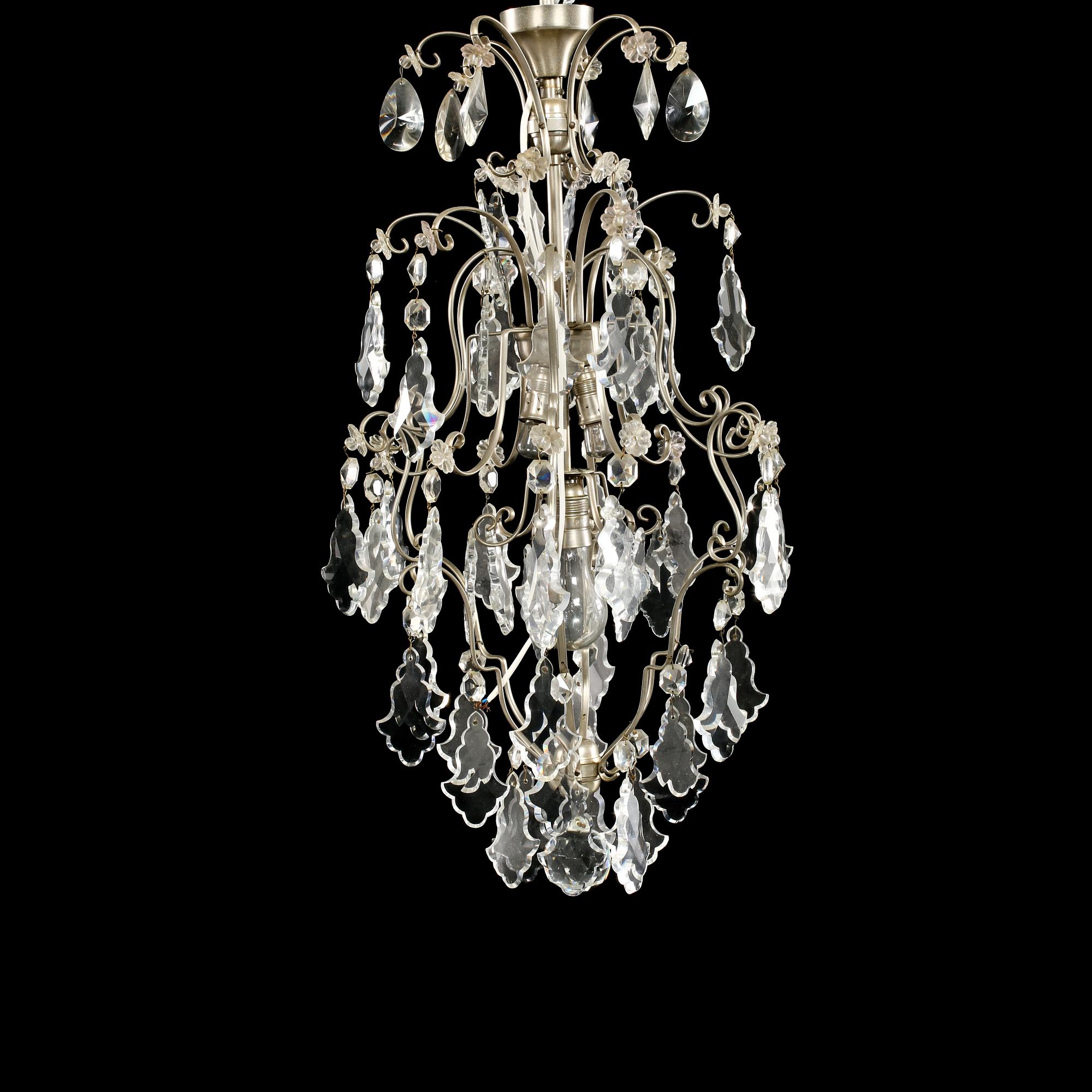 LJUSKRONA, rokokostil, 1900-talets andra hälft, höjd 82 cm.