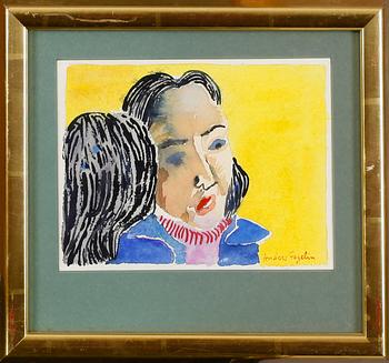 ANDERS FOGELIN, akvarell, signerad.