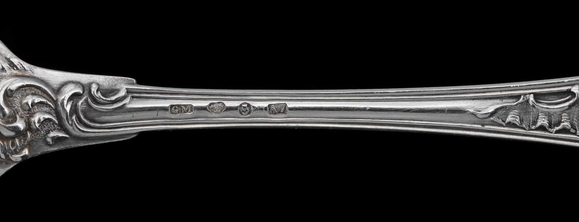 SKEDAR, 2 st, silver, Gustaf Möllenborg, Stockholm 1903. Tot vikt 104 g.