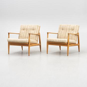 A pair of 'Mona' armchairs, Skölds Möbler, Rörvik, 1960's/70's.
