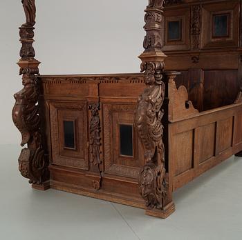 A Baroque/Baroque-style, 17/19 th Century Four-poster bed.