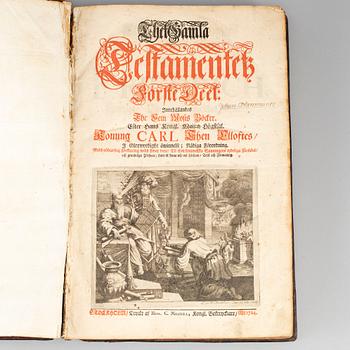 BIBEL, Fredrik I, tryckt av H C Merckell, 1724.