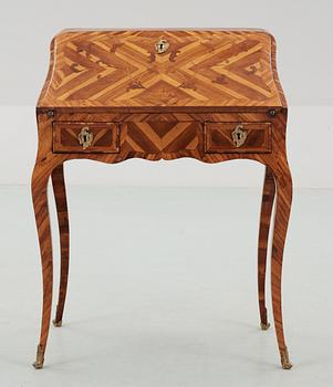 A Louis XV middle 18th Century bureau de pente by Jean-Pierre Latz, signed underneath two times "I P LATZ".