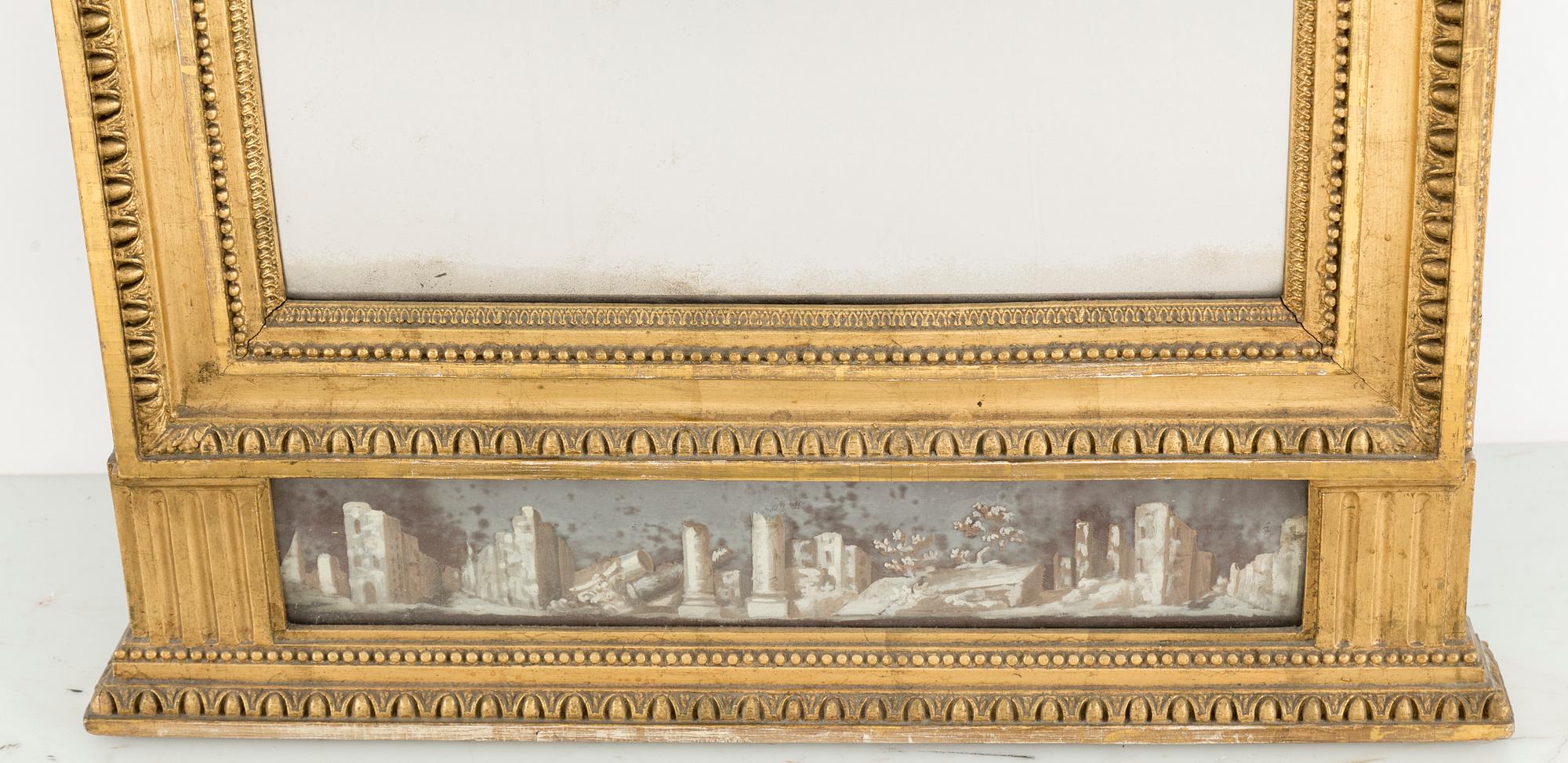 A late Gustavian mirror, circa 1800.