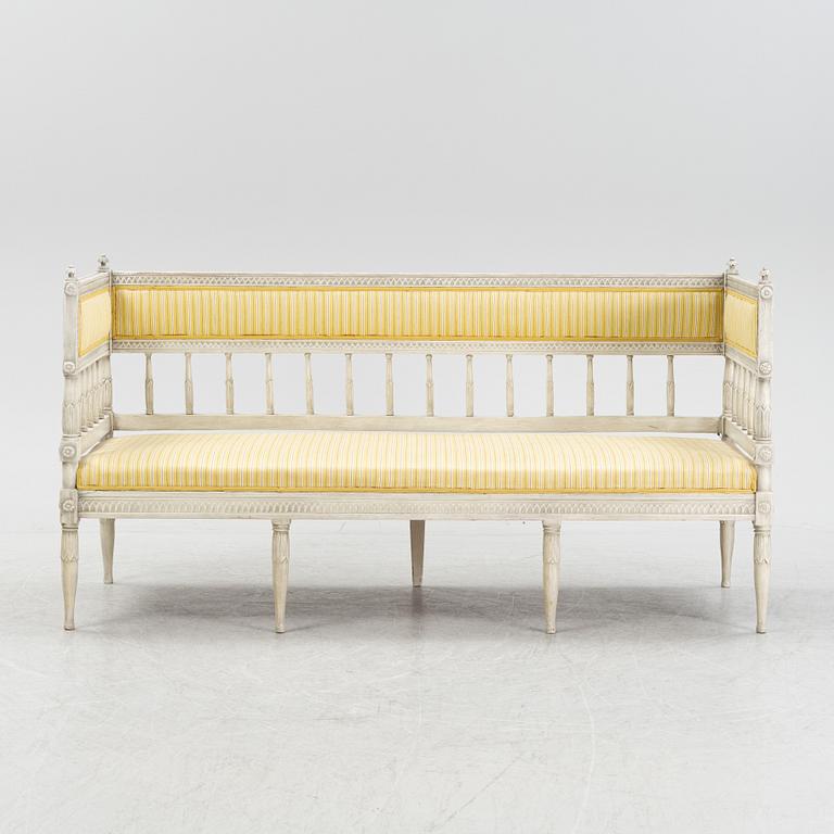 A painted Gustavian style sofa, 19th Century.
