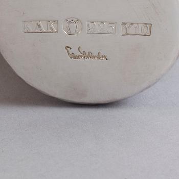 EINAR TELANDER, bägare, sex stycken, silver, 592 gram, 1990-tal.