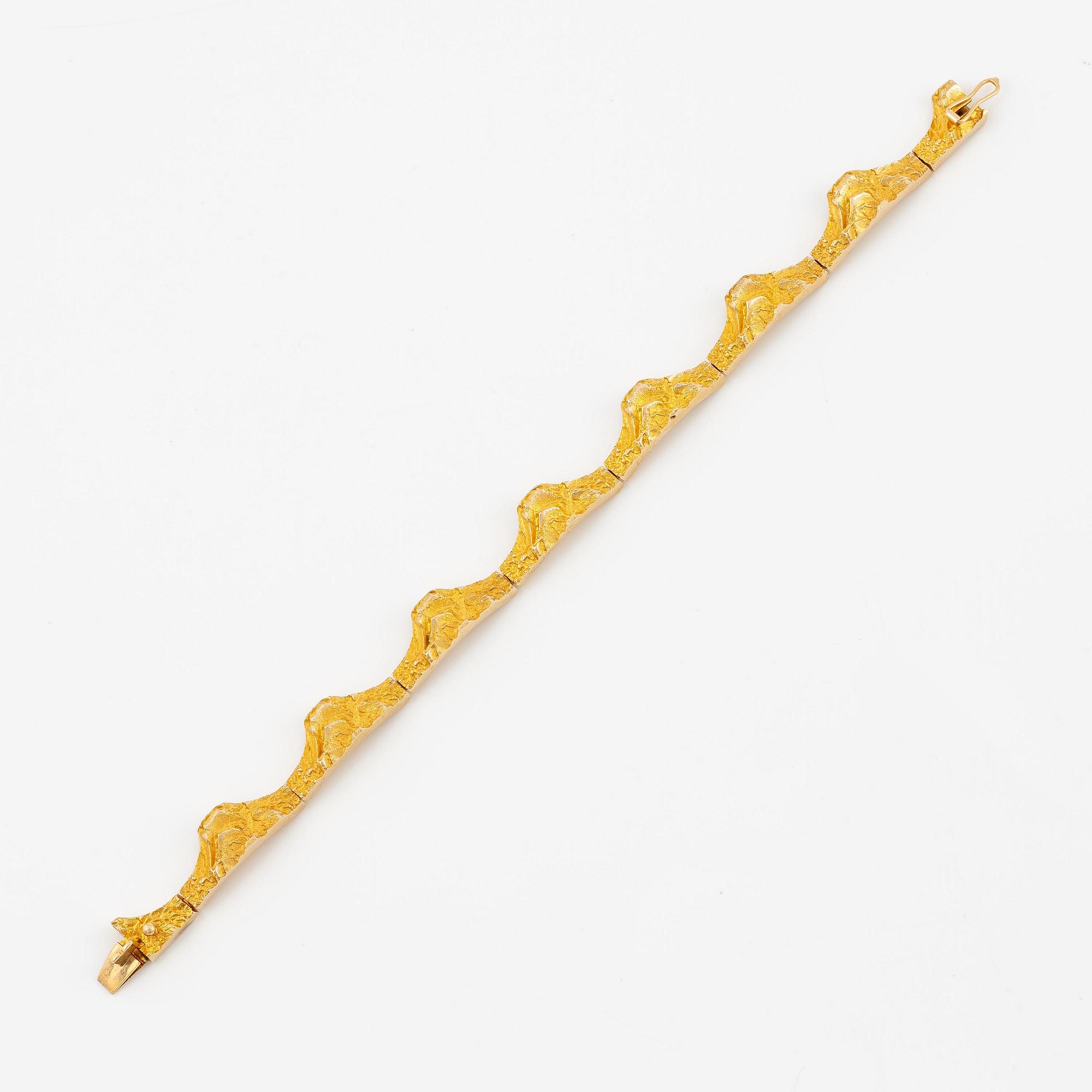 Björn Weckström, a bracelet, "Golden bridge", 14K gold, Lapponia 1971.