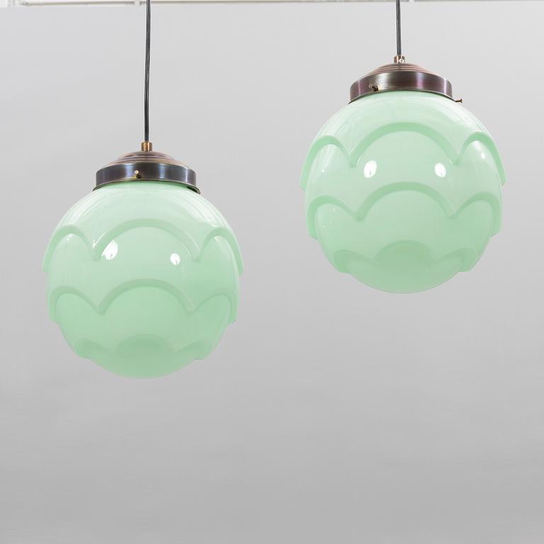 Ceiling lamps, a pair, vintage.