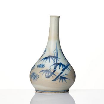 A blue and white Korean vase, Joseon (1392–1894).
