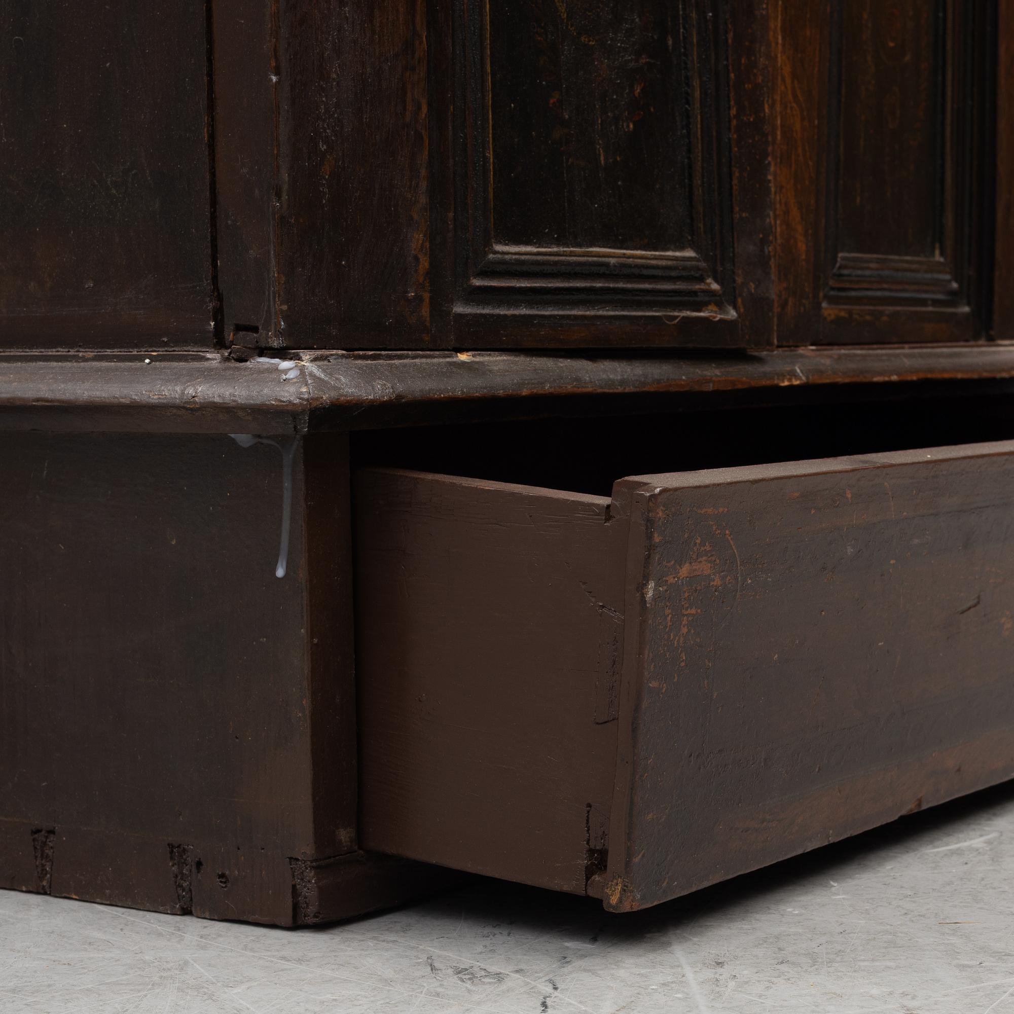 A cabinet, dated 1817.