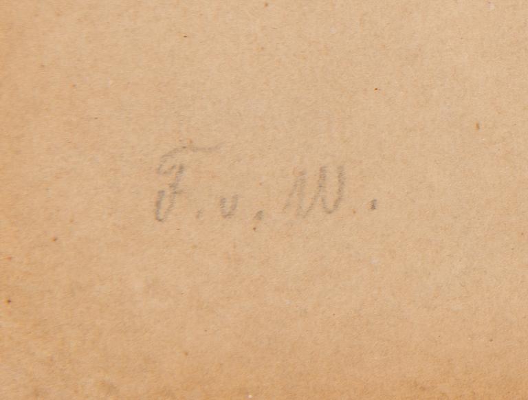 Ferdinand von Wright, watercolour, signed and dated 1831.