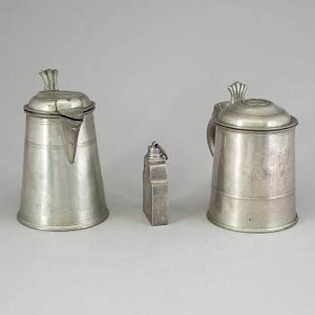 STOP och PLUNTA, 2+1, tenn, 1700 -talets slut/1800-talets första hälft.