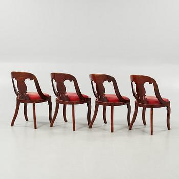 STOLAR, 4 st, s k Göteborgsstolar, 1800-tal.