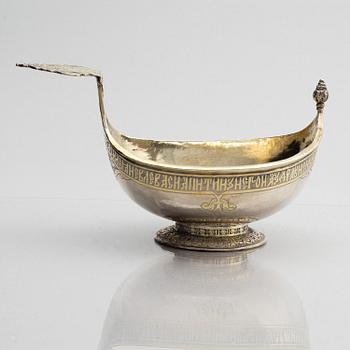 Kåsa, delvis förgyllt silver, Ryssland, tidigt 1600-tal. Renässans.