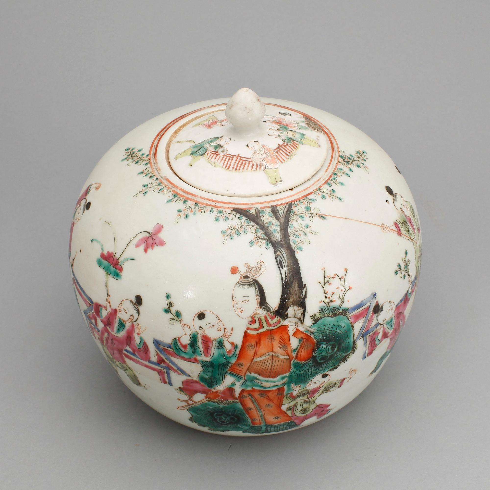 BOJAN, porslin, Kina, sent 1800-tal.