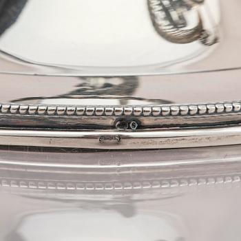 Lockurna, silver med blå glasinsats, Frankrike 1800-talets början.