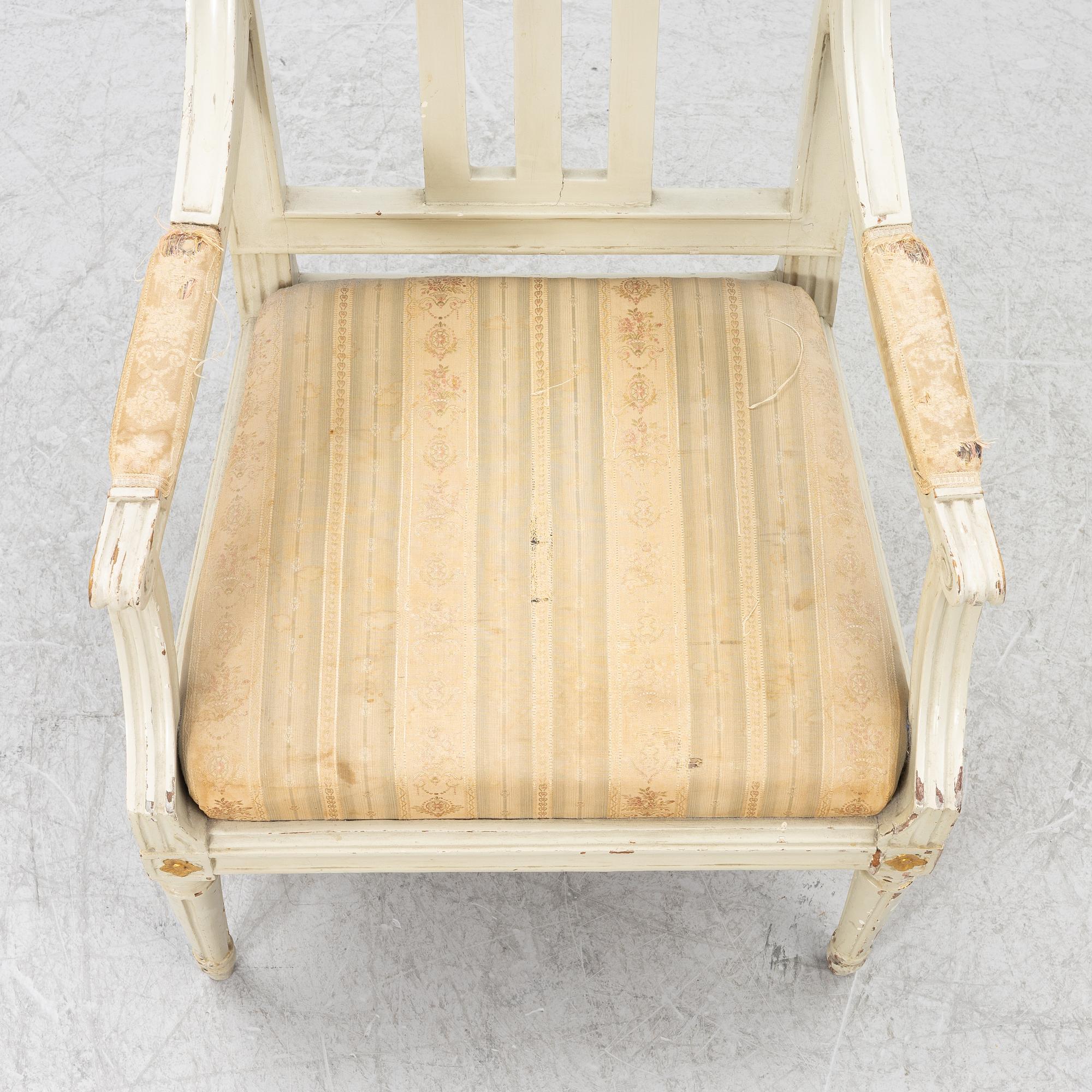 Armchair, late Gustavian, Lindome, circa 1800.