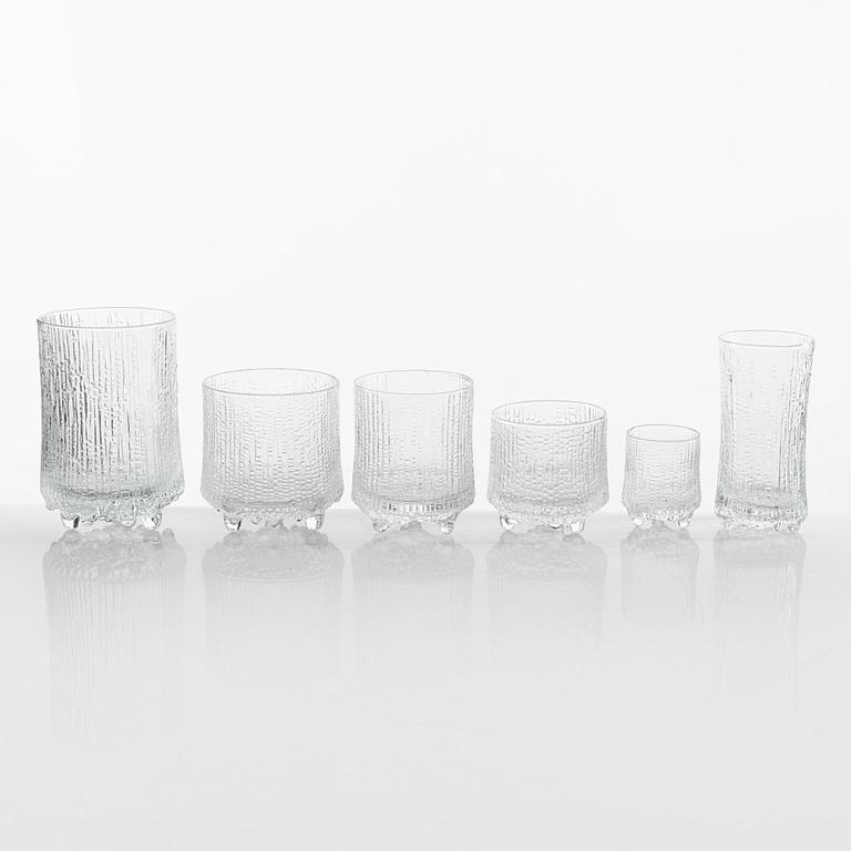 Tapio Wirkkala, glasservis, 50 delar, "Ultima Thule", Iittala, Finland.