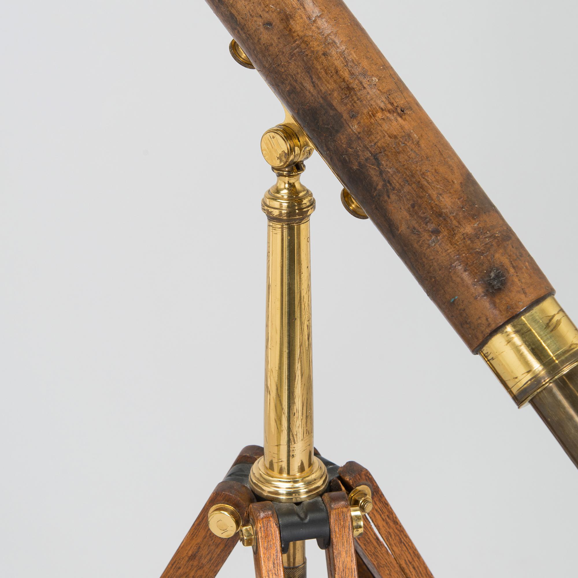 Teleskop med stativ, D. McGregor & Co Glasgow & Greenock, England, 1800/1900-tal.