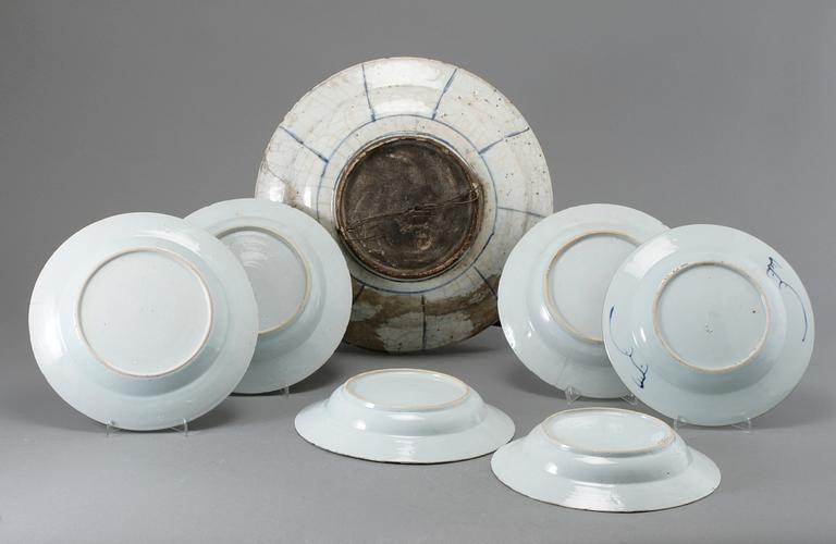 PARTI PORSLIN, 7 delar, mestadels Kina 1700-tal samt 1900-tal.